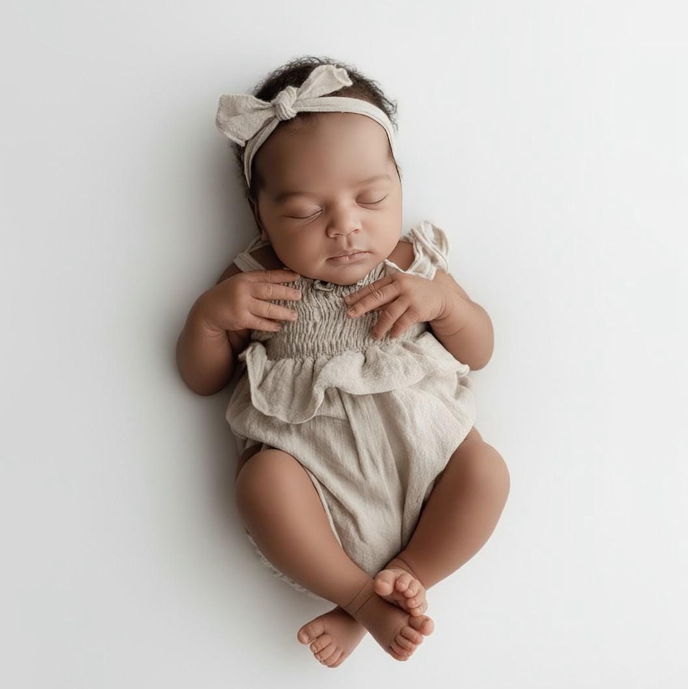 Baby Clothing Brands - Реквизит для фотосессии новорожденных: Желтый льняной