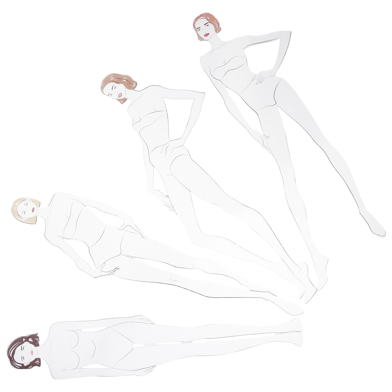 Baby Clothing Drawing - 4 шт. линеек для дизайна одежды,